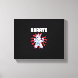 Cute Karate Unicorn - MMA Karate Japanese Martial Canvas Print