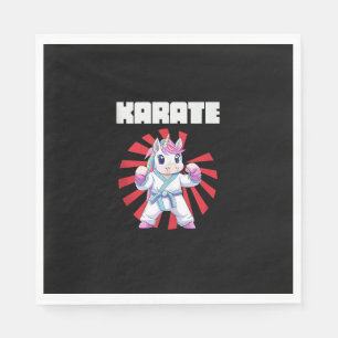 Cute Karate Unicorn - MMA Karate Japanese Martial  Napkin
