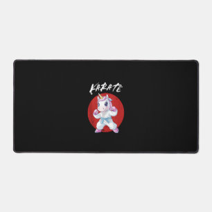Cute Karate Unicorn Tank Top Desk Mat