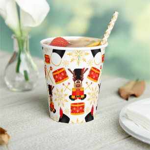 Cute Kasky Christmas Reindeer Festive Holiday Deer Paper Cups