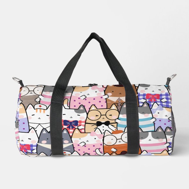 Cute Kawai Cats  Duffle Bag (Front)