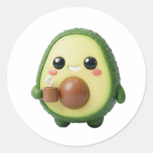 Cute Kawaii 3D Avocado Sticker