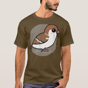 Cute Kawaii Aesthetic House Sparrow Bird  T-Shirt