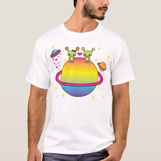 Cute Kawaii Aliens T-Shirt (Front)