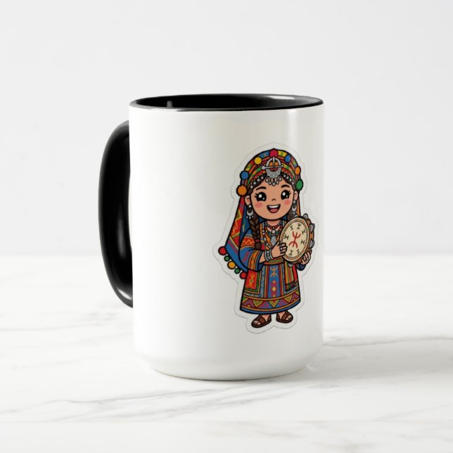  Cute Kawaii Amazigh Berber Wom Mug (Front Left)