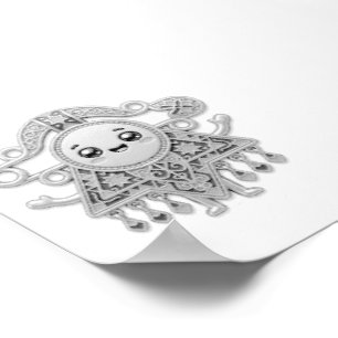 Cute Kawaii Amazigh Fibula Tizerzai Sticker - Moro Poster