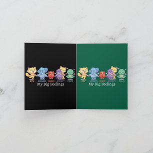 Cute Kawaii Animals Mental Health Emotions & Feeli Card