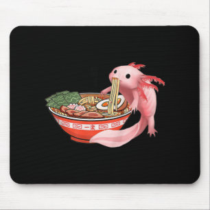 Cute Kawaii Anime Axolotl Japanese Ramen Noodles A Mouse Pad