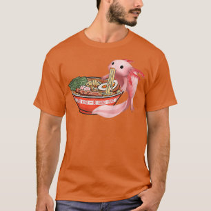 Cute Kawaii Anime Axolotl Japanese Ramen Noodles A T-Shirt