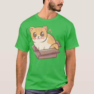 Cute Kawaii Anime - Cat Kitten In A Box - Kawaii J T-Shirt