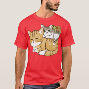 Cute Kawaii Anime Cats and A Turtle Pile Kawaii T-Shirt