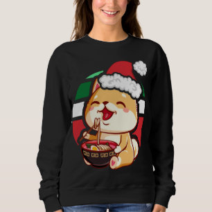 Cute Kawaii Anime Shiba Inu Dog Eating Ramen Chris Sweatshirt