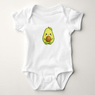 Cute Kawaii Avocado Baby Bodysuit