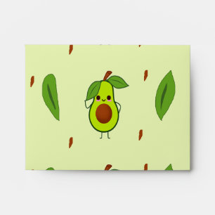 Cute kawaii avocado envelope