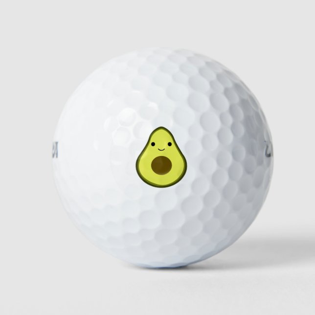 Cute Kawaii Avocado Golf Balls (Front)