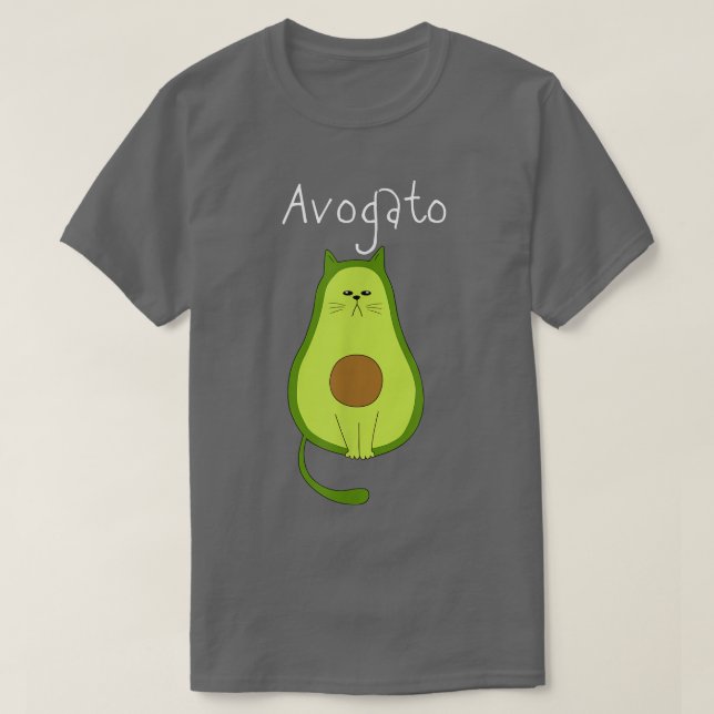 Cute Kawaii Avocado Kitty Avogato  T-Shirt (Design Front)