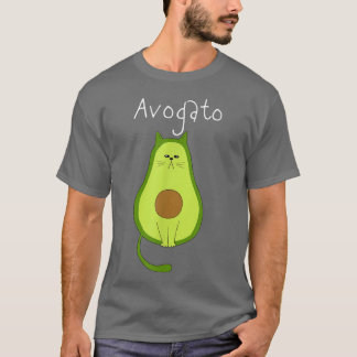 Cute Kawaii Avocado Kitty Avogato T-Shirt