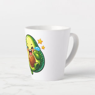 Cute Kawaii Avocado Laughing Crying Tears of Joy S Latte Mug
