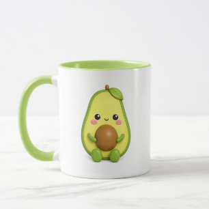 Cute Kawaii Avocado Mug Adorable Fruit Coffee Cu