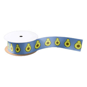Cute Kawaii Avocado Satin Ribbon