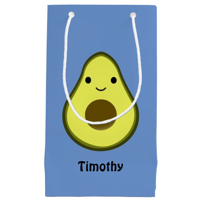 Cute Kawaii Avocado Small Gift Bag (Front)