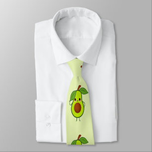 Cute kawaii avocado tie