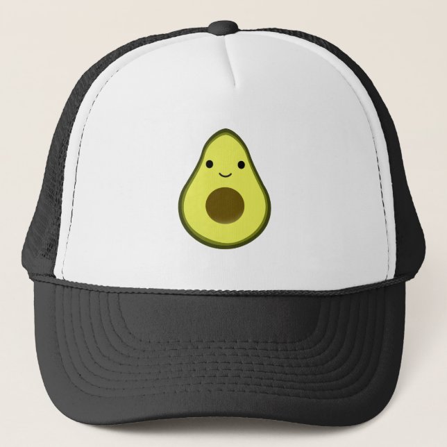 Cute Kawaii Avocado Trucker Hat (Front)