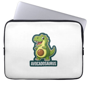 Cute Kawaii Avocadosaurus Dinosaur Funny Pun Laptop Sleeve