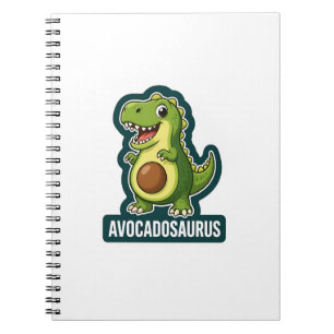 Cute Kawaii Avocadosaurus Dinosaur Funny Pun Notebook