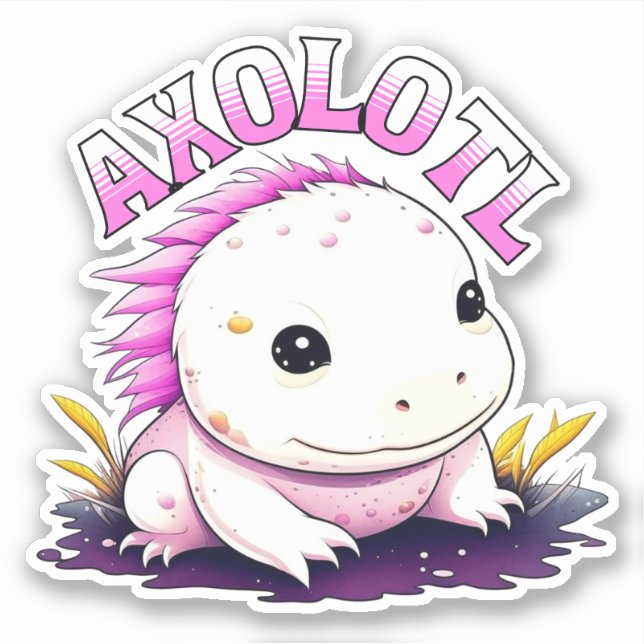 Cute Kawaii Axolotl  (Front)