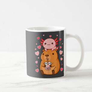 Cute Kawaii Axolotl Capybara Bubble Tea Boys Girls Coffee Mug