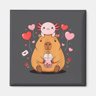 Cute Kawaii Axolotl Capybara Bubble Tea Boys Girls Magnet