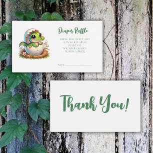 Cute Kawaii Baby Alligator Hatching Baby Shower  Enclosure Card