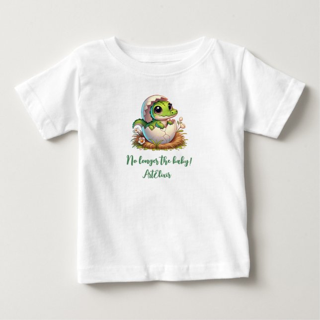 Cute Kawaii Baby Alligator Hatching Baby Shower  T-Shirt (Front)