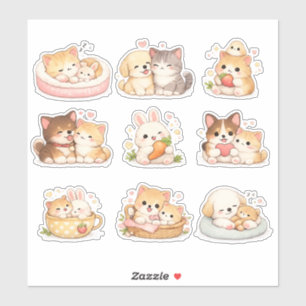 Cute Kawaii Baby Animals Kitten Puppy Bunny Friend