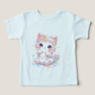 Cute Kawaii Baby Cat T-Shirt   Toddler Rainbow Kit
