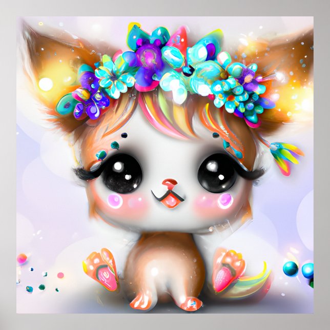 Cute Kawaii Baby Chihuahua Poster (Front)