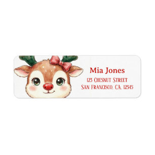 Cute Kawaii Baby Reindeer Christmas Personalised