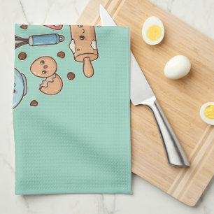 Cute Kawaii Baking Team Bake It! Fun Baker Gift Tea Towel