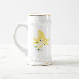Cute kawaii banana cartoon beer stein