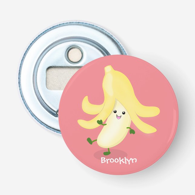 Cute kawaii banana cartoon bottle opener (Front)