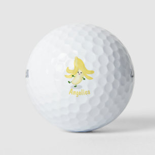 Cute kawaii banana cartoon golf balls
