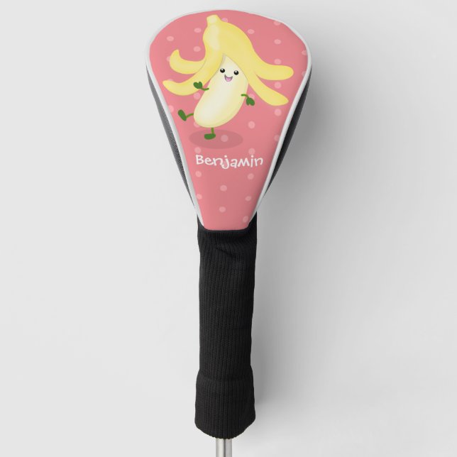 Cute kawaii banana cartoon golf head cover (Front)