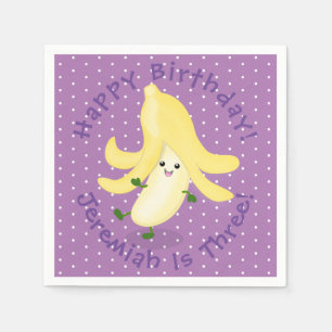 Cute kawaii banana cartoon napkin