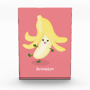 Cute kawaii banana cartoon photo block