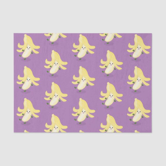 Cute kawaii banana cartoon tissue paper (Front)