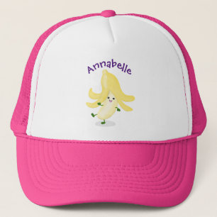 Cute kawaii banana cartoon trucker hat