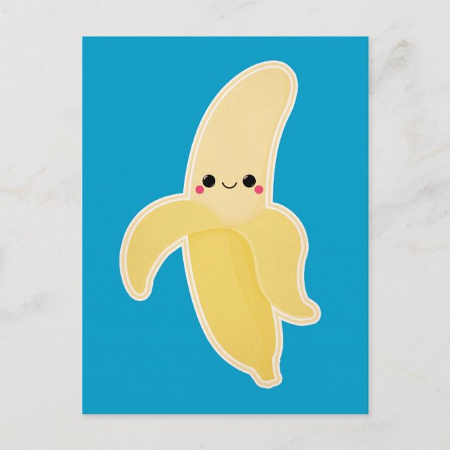 Cute Kawaii Banana Postcard (Front)
