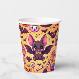 Cute kawaii bat candy halloween paper cups