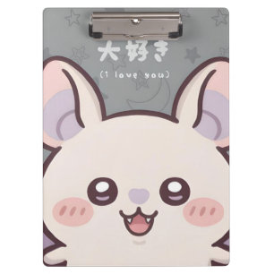Cute Kawaii Bat Clipboard - "Daisuki" (I Love You)